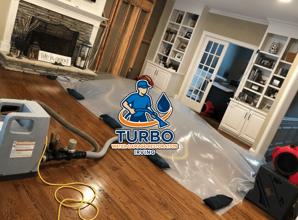 Ceiling and wall water damage restoration